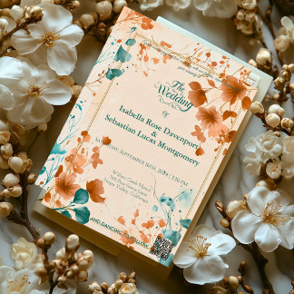 Minimalistische Boheemse Terracotta en Blauwgroen Kaart