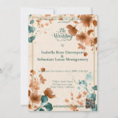 Minimalistische Boheemse Terracotta en Blauwgroen Kaart (Voorkant)