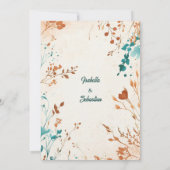 Minimalistische Boheemse Terracotta en Blauwgroen Kaart (Achterkant)