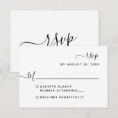 Minimalistische Bohemen-bruiloft RSVP (Voorkant / Achterkant)