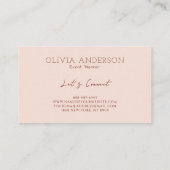 Minimalistische Boho aardachtige terracotta bloemi Visitekaartje (Achterkant)