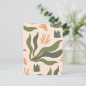 Minimalistische boho abstract feestdagenkaart (Staand voorkant)