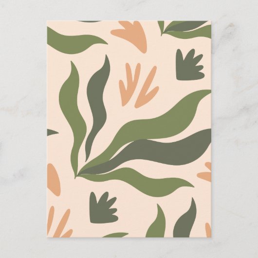 Minimalistische boho abstract feestdagenkaart (Voorkant)