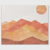 Minimalistische Boho Abstracte Berglandschap Cadeaupapier (Vlak)