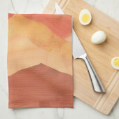 Minimalistische Boho Abstracte Berglandschap Theedoek (Quarter Fold)