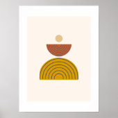 Minimalistische Boho Abstracte muurkunst Poster (Voorkant)
