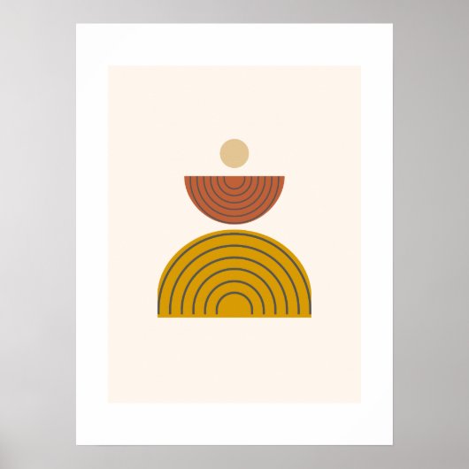 Minimalistische Boho Abstracte muurkunst Poster (Voorkant)