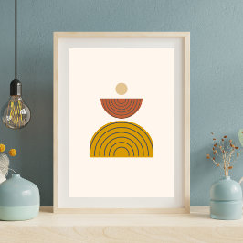 Minimalistische Boho Abstracte muurkunst Poster