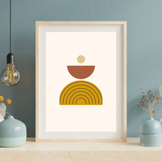 Minimalistische Boho Abstracte muurkunst Poster
