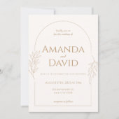 Minimalistische Boho Arch bruiloft uitnodiging (Voorkant)