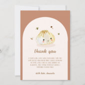 Minimalistische Boho Arch Chinees Dumpling Baby sh Bedankkaart (Voorkant)