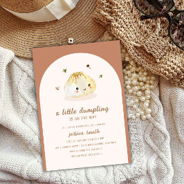 Minimalistische Boho Arch Chinees Dumpling Baby sh Kaart