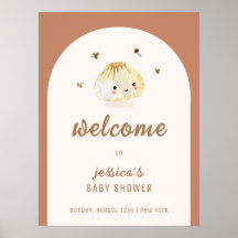 Minimalistische Boho Arch Dumpling Baby shower Wel