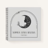 Minimalistische Boho Arch hemelse halve maan Notitieboek (Voorkant)