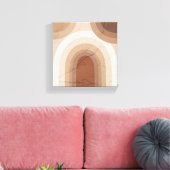 Minimalistische Boho Arches Muurkunst | aardse gra Canvas Afdruk (Insitu (Woonkamer))