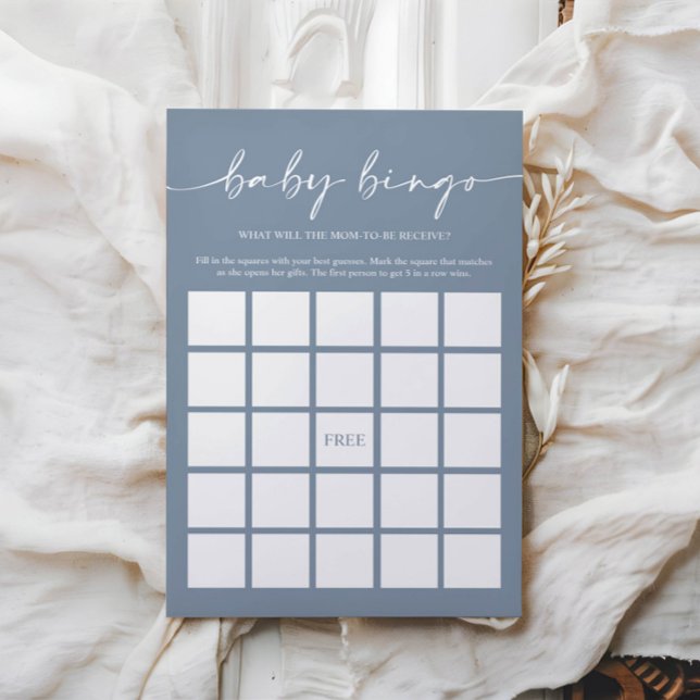 Minimalistische Boho Baby shower Bingo Game Floral (Creator heeft geüpload)