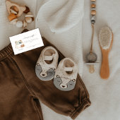 Minimalistische Boho Baby shower kleding luier Raf Informatiekaartje