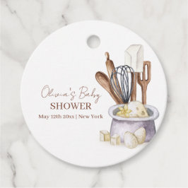 Minimalistische Boho Bakery Chef Baby shower Bedankjes Labels