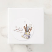 Minimalistische Boho Bakery Chef Baby shower Bedankjes Labels (In situ)