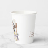 Minimalistische Boho Bakery Chef Baby shower Papieren Bekers (Links)