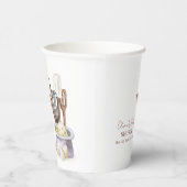 Minimalistische Boho Bakery Chef Baby shower Papieren Bekers (Rechts)