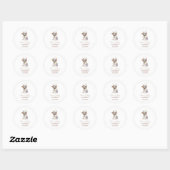 Minimalistische Boho Bakery Chef Baby shower Ronde Sticker (Vel)