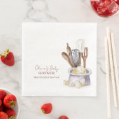 Minimalistische Boho Bakery Chef Baby shower Servet (Insitu)