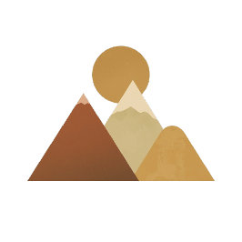 Minimalistische Boho Bergen en Zon Landschap T-shirt