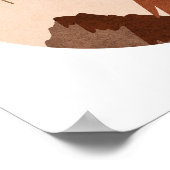 Minimalistische Boho Berglandschap Kunstposter Poster (Hoek)