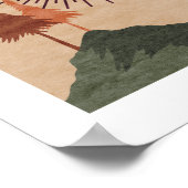 Minimalistische Boho Berglandschapskunst Poster (Hoek)
