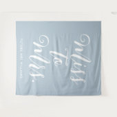 minimalistische boho blauwe bruidsbabyshower achte wandkleed (Voorkant (horizontaal))