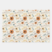 Minimalistische Boho bloemen herfst Inpakpapier Vel (Voorkant 3)