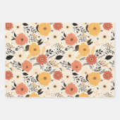 Minimalistische Boho bloemen herfst Inpakpapier Vel (Voorkant)