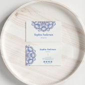 Minimalistische Boho Blue Mandala Professional Visitekaartje