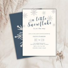 Minimalistische Boho Blue Winter Baby shower uitno