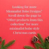 Minimalistische Boho Blush Roze Tan Regenboog Foto Feestdagenkaart