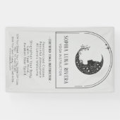 Minimalistische Boho Boog Hemelse Halve Maan Spandoek (Horizontaal)