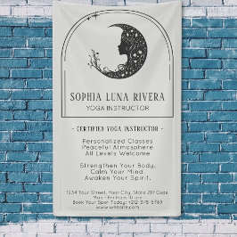 Minimalistische Boho Boog Hemelse Halve Maan Spandoek