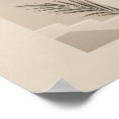 Minimalistische Boho Boog Palm Zon Poster (Hoek)