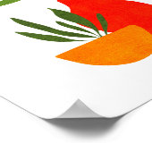 Minimalistische Boho Botanical Potted Plant Art Poster (Hoek)