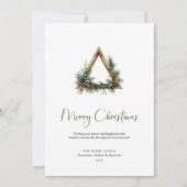 Minimalistische Boho Botanische Aardse Kerstkaart (Voorkant)