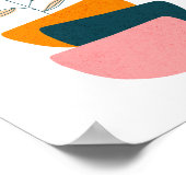 Minimalistische Boho Botanische Abstracte vormkuns Poster (Hoek)