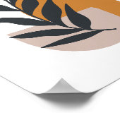 Minimalistische Boho Botanische Abstracte Vormkuns Poster (Hoek)