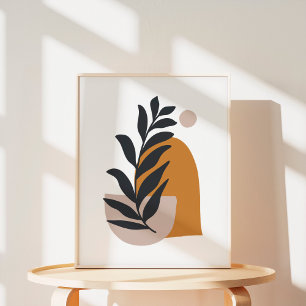Minimalistische Boho Botanische Abstracte Vormkuns Poster