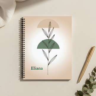 Minimalistische Boho Botanische Bladeren Persoonli Notitieboek