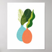 Minimalistische Boho Botanische Potplant Kunst Poster (Voorkant)
