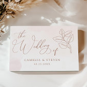 Minimalistische Boho Botanische Terracotta bruilof Gastenboek