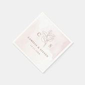 Minimalistische Boho Botanische Terracotta bruilof Servet (Hoek)