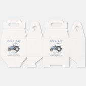 Minimalistische Boho Boy Waterverf Tractor Baby sh Bedankdoosjes (Ongevouwen)