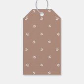 Minimalistische Boho Brown Script familienaam Kers Cadeaulabel (Achterkant)